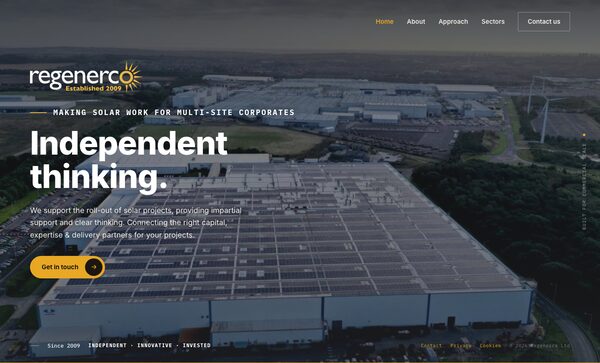 Regenerco commercial solar website